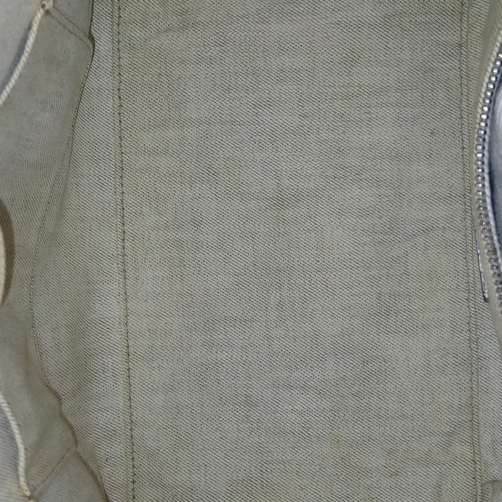 Prada Light Gray Denim Canapa Studded Tote Bag With Crossbody Strap - Picture 10 of 16